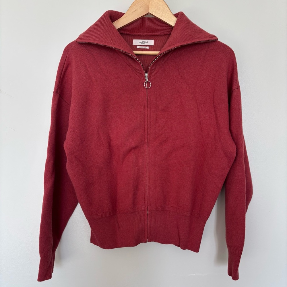 Isabel Marant Etoile Axelle Zip Up Cardigan Jacket Cotton Wool Blend 36 US‎ 4